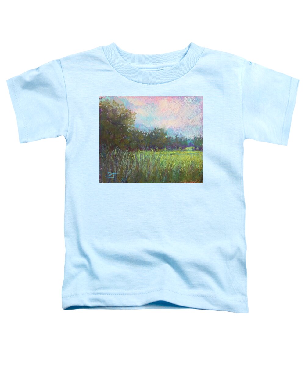 Meadow Toddler T-Shirt featuring the painting Secret Meadow #1 by Susan Jenkins