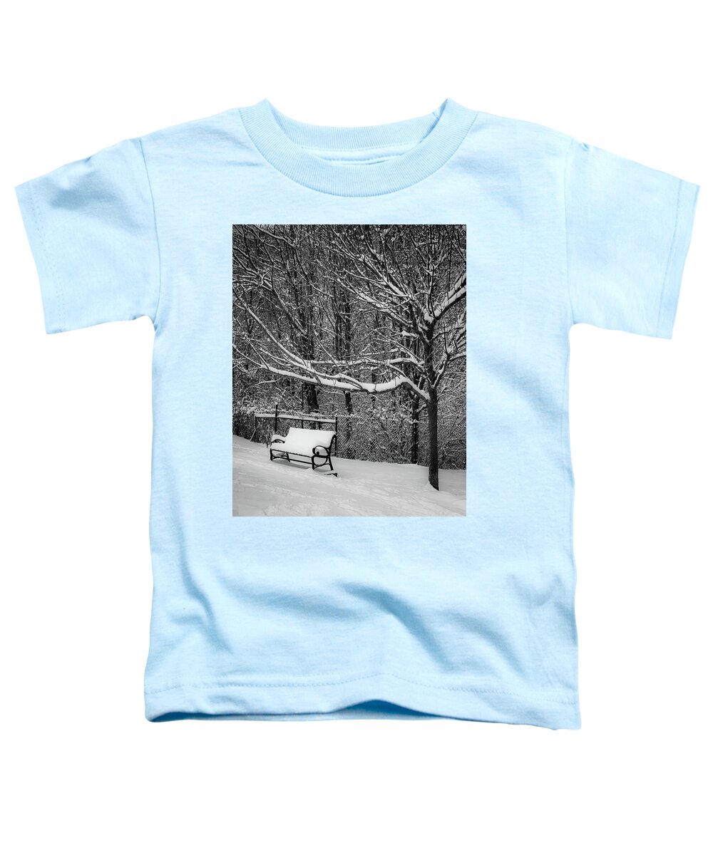 Snow Toddler T-Shirt featuring the photograph Snow Day #1 by Lora J Wilson
