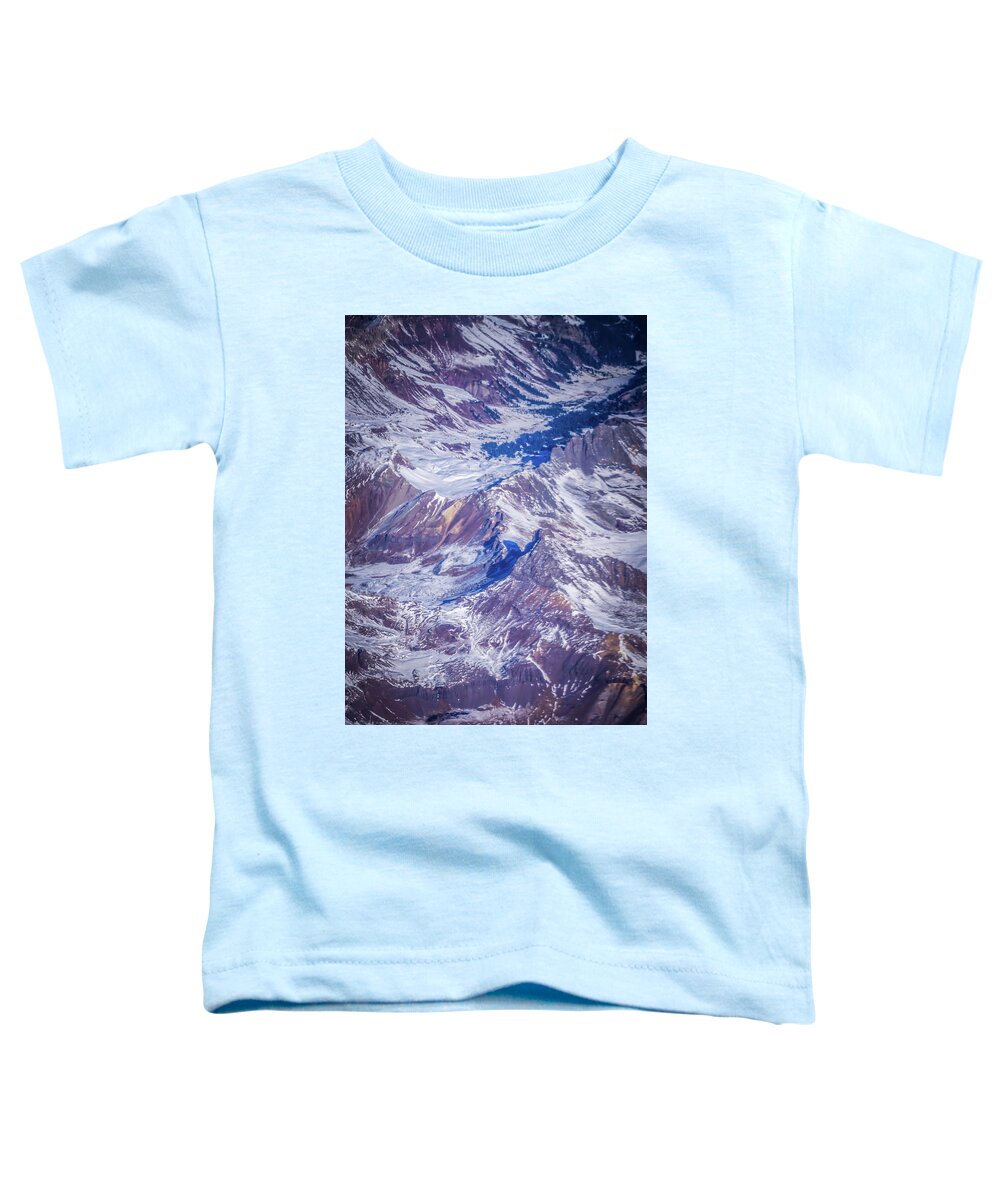 Mountain Toddler T-Shirt featuring the photograph Flying over colorado rocky mountains #10 by Alex Grichenko