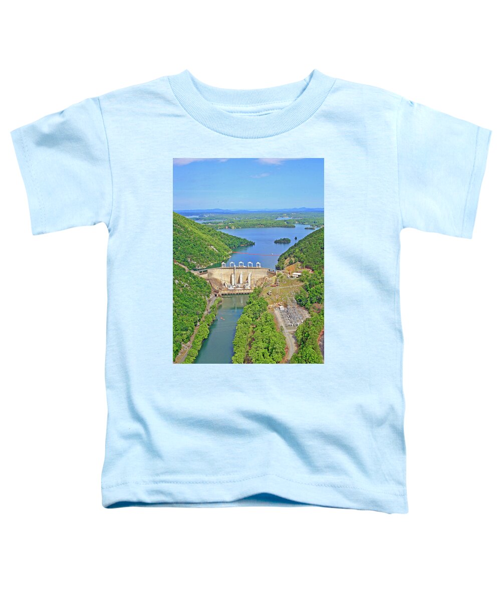 Smith Mountain Lake Dam Toddler T-Shirt featuring the photograph Smith Mountain Lake Dam #2 by The James Roney Collection