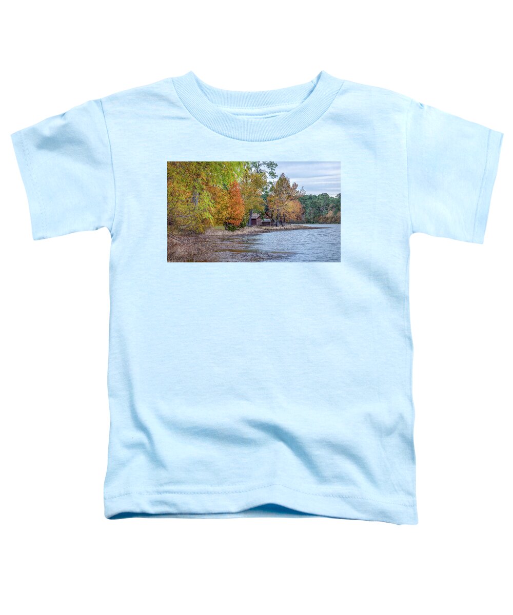 Autumn Toddler T-Shirt featuring the photograph A Peaceful Place On An Autumn Day by James Woody