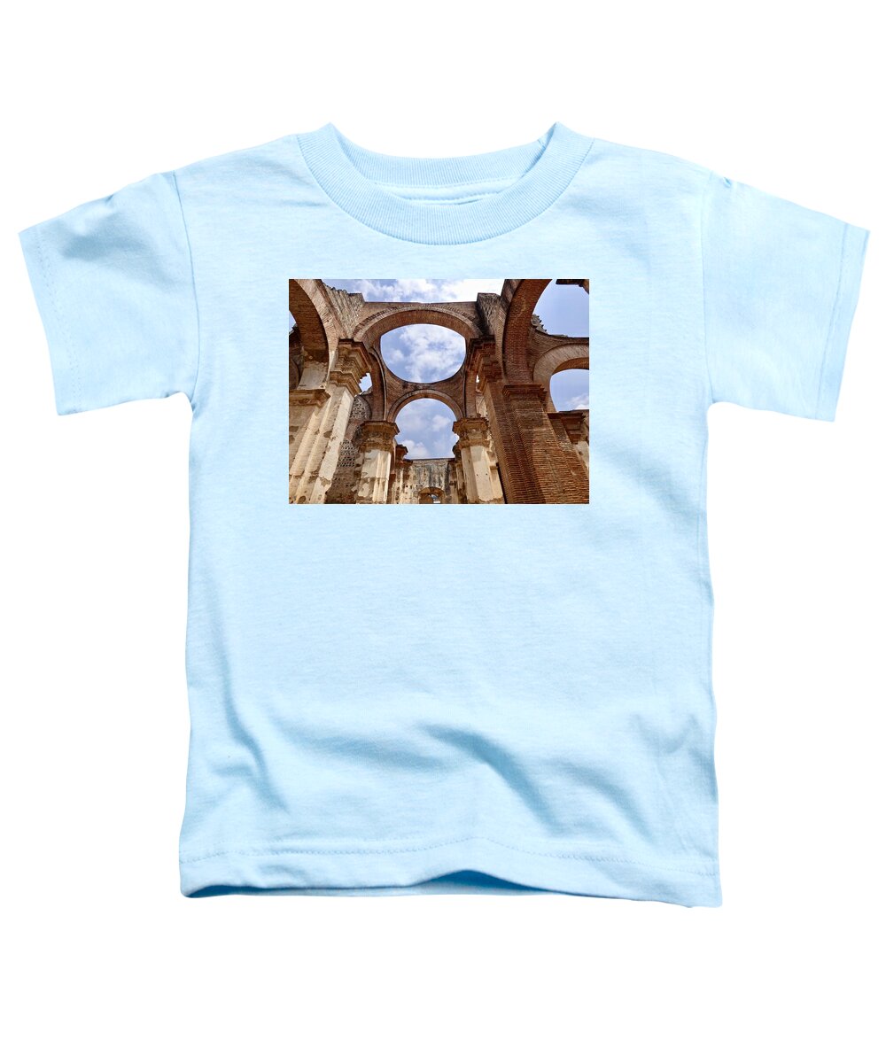 Guatemala Toddler T-Shirt featuring the photograph Arches outside St. Joseph's Cathedral by Amelia Racca