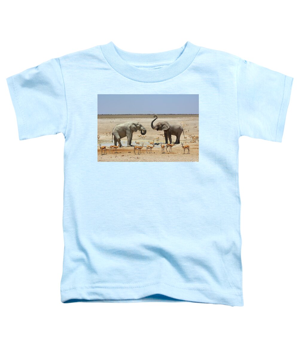 Africa Toddler T-Shirt featuring the photograph At the water ... by Eric Pengelly
