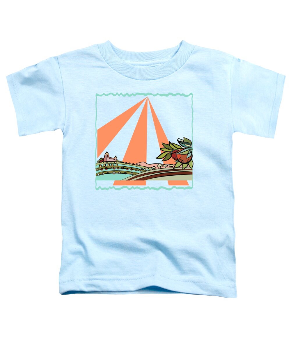 Agriculture Toddler T-Shirt featuring the digital art Autumn harvest illustration 2 by Ariadna De Raadt