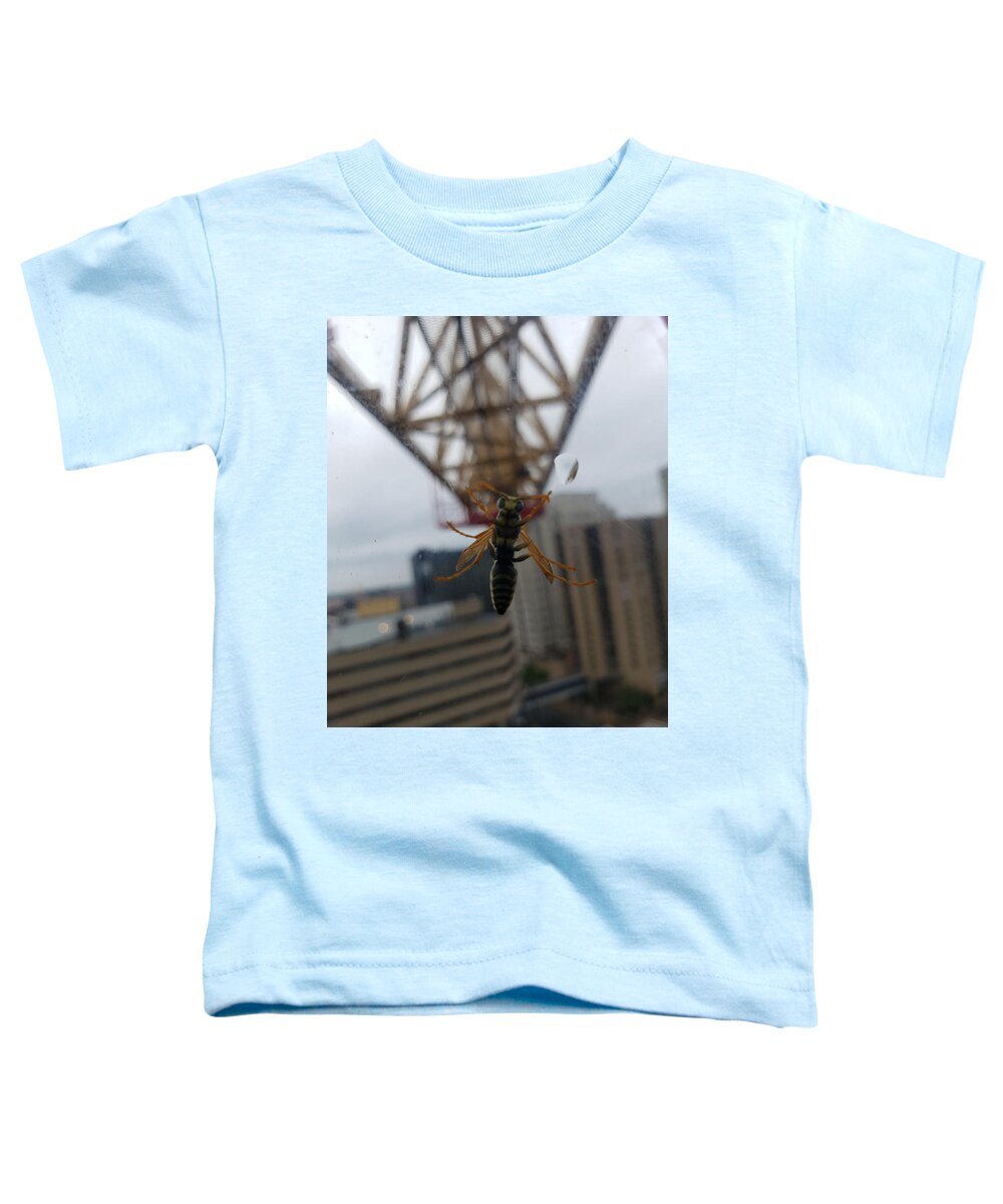 Crane Toddler T-Shirt featuring the photograph Bee by Peter Wagener