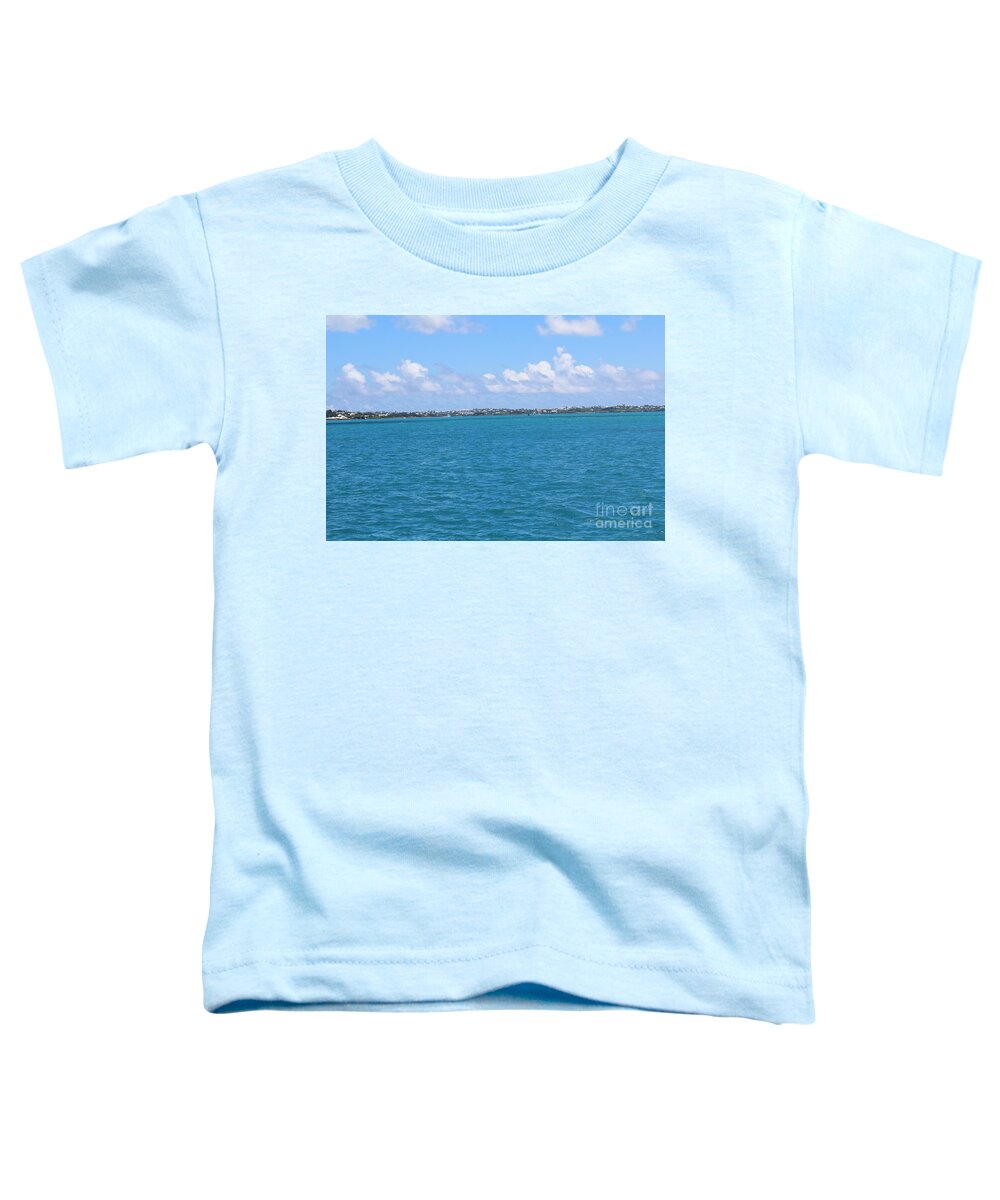 Blue Bermuda Waters Toddler T-Shirt featuring the photograph Blue Bermuda Waters by Barbra Telfer