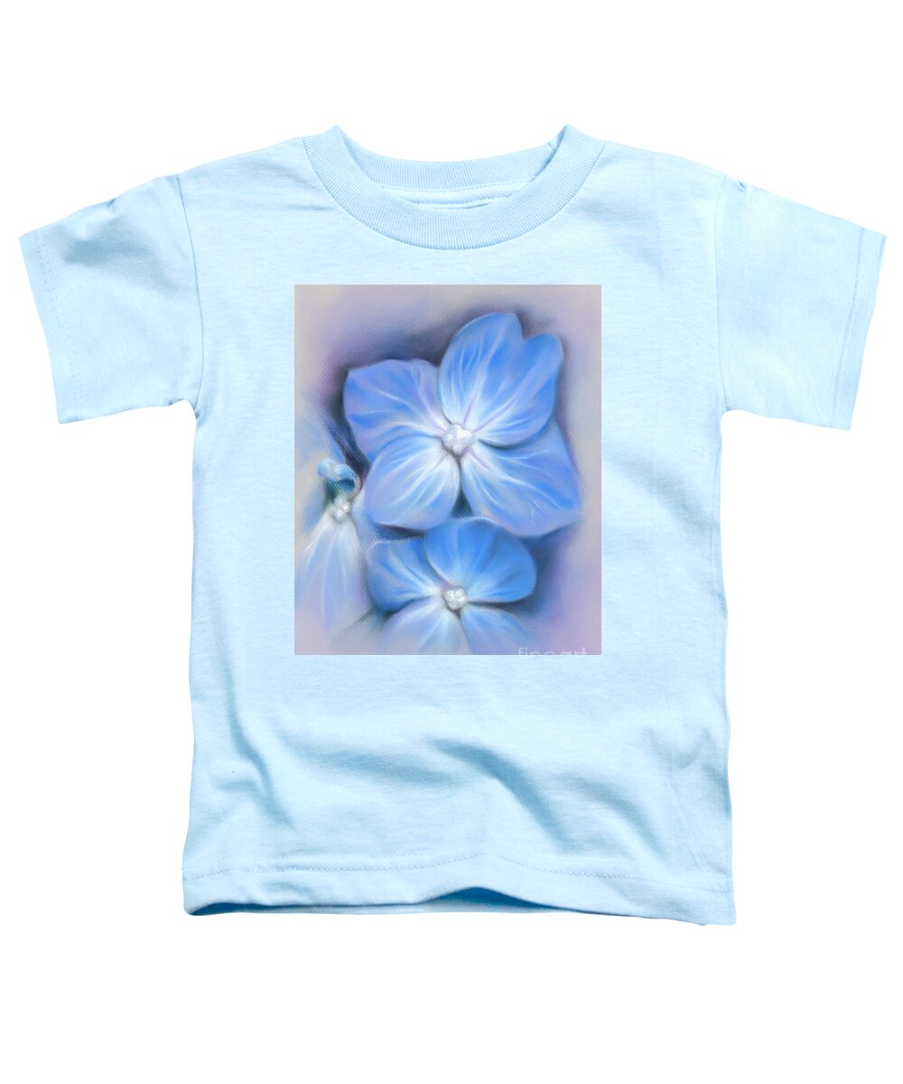 Botanical Toddler T-Shirt featuring the painting Blue Hydrangea by MM Anderson