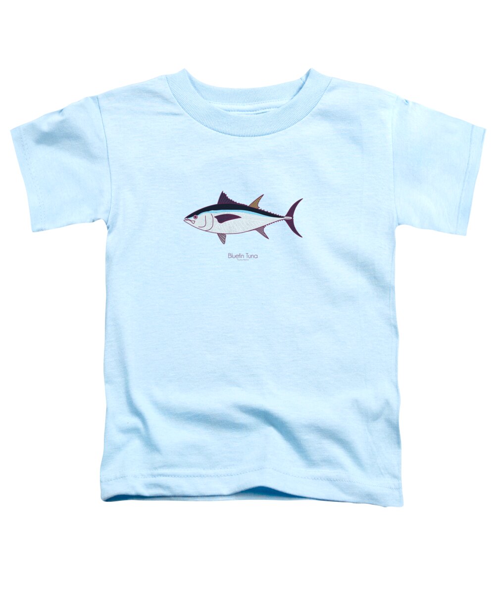 Bluefin Tuna Toddler T-Shirt featuring the digital art Bluefin Tuna by Kevin Putman