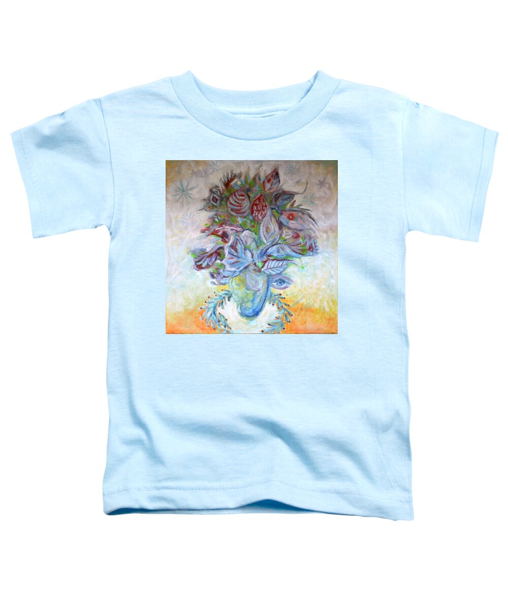 Bouquet Of Flowers Toddler T-Shirt featuring the painting Bouquet Of Flowers by Elzbieta Goszczycka