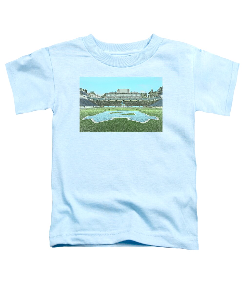 Kenan Memorial Stadium Toddler T-Shirt featuring the photograph Centerfield by Minnie Gallman