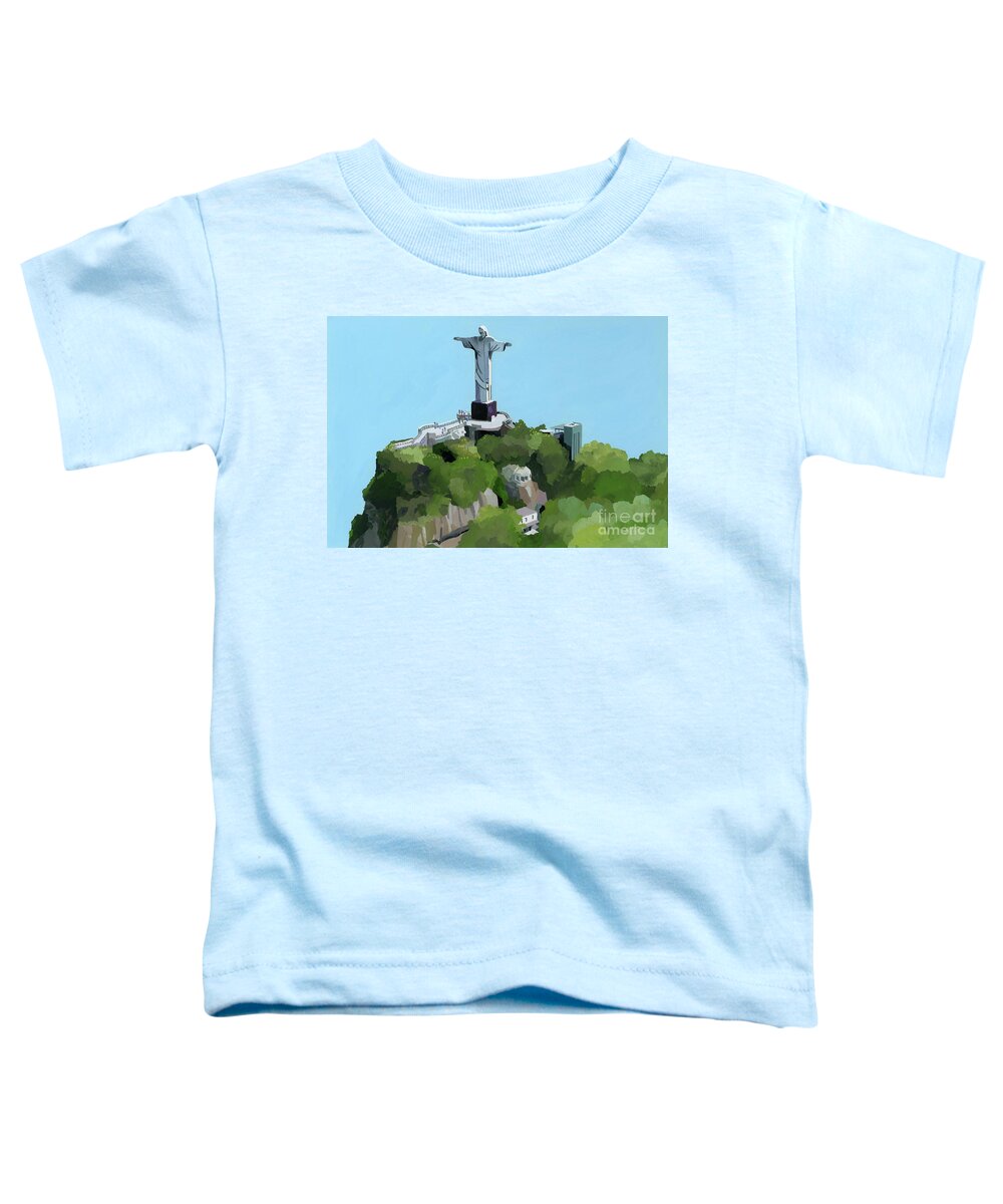 Christianity Of Corcovado Toddler T-Shirt featuring the painting Christianity Of Corcovado by Hiroyuki Izutsu