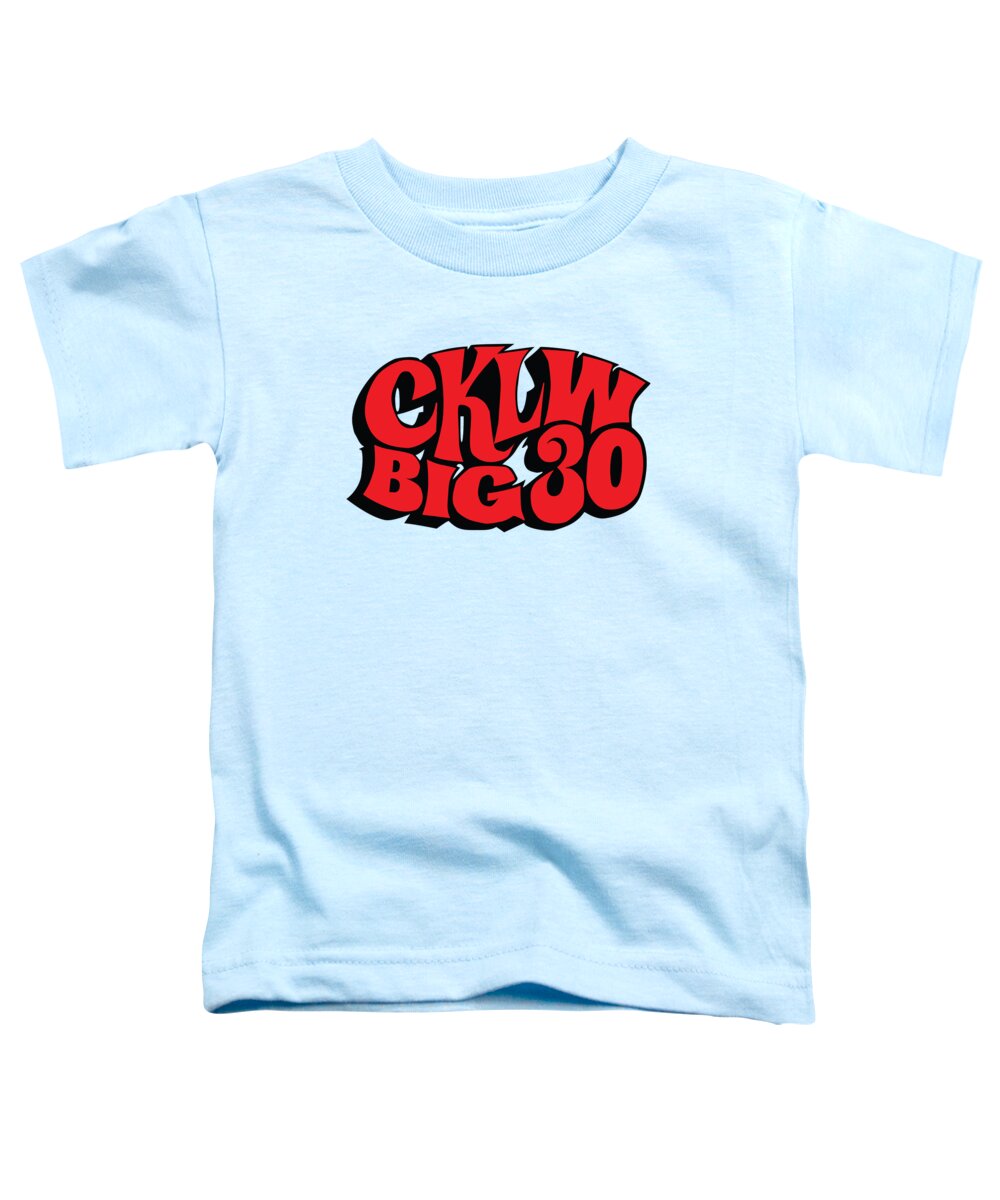 Cklw Radio Logo Toddler T-Shirt featuring the digital art CKLW Big30 Logo - Red by Thomas Leparskas