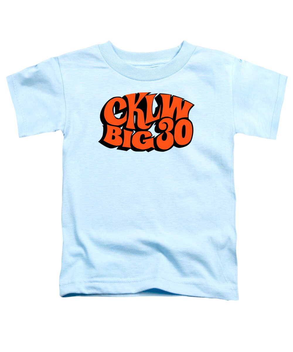 Cklw Big30 Chart Logo Radio Classic Rock Oldies Toddler T-Shirt featuring the digital art CKLW Big30 - Orange by Thomas Leparskas