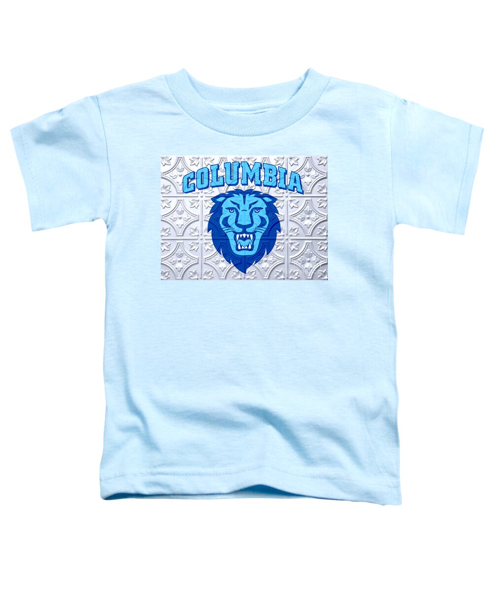 Columbia Toddler T-Shirt featuring the digital art Columbia University Lions by Steven Parker