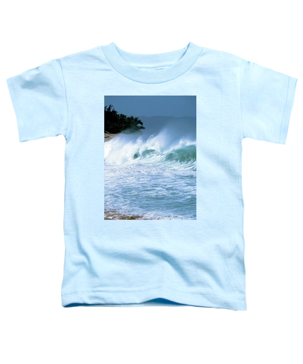 Sunset Beach Toddler T-Shirt featuring the photograph Crashing Wave Sunset Beach by Thomas R Fletcher
