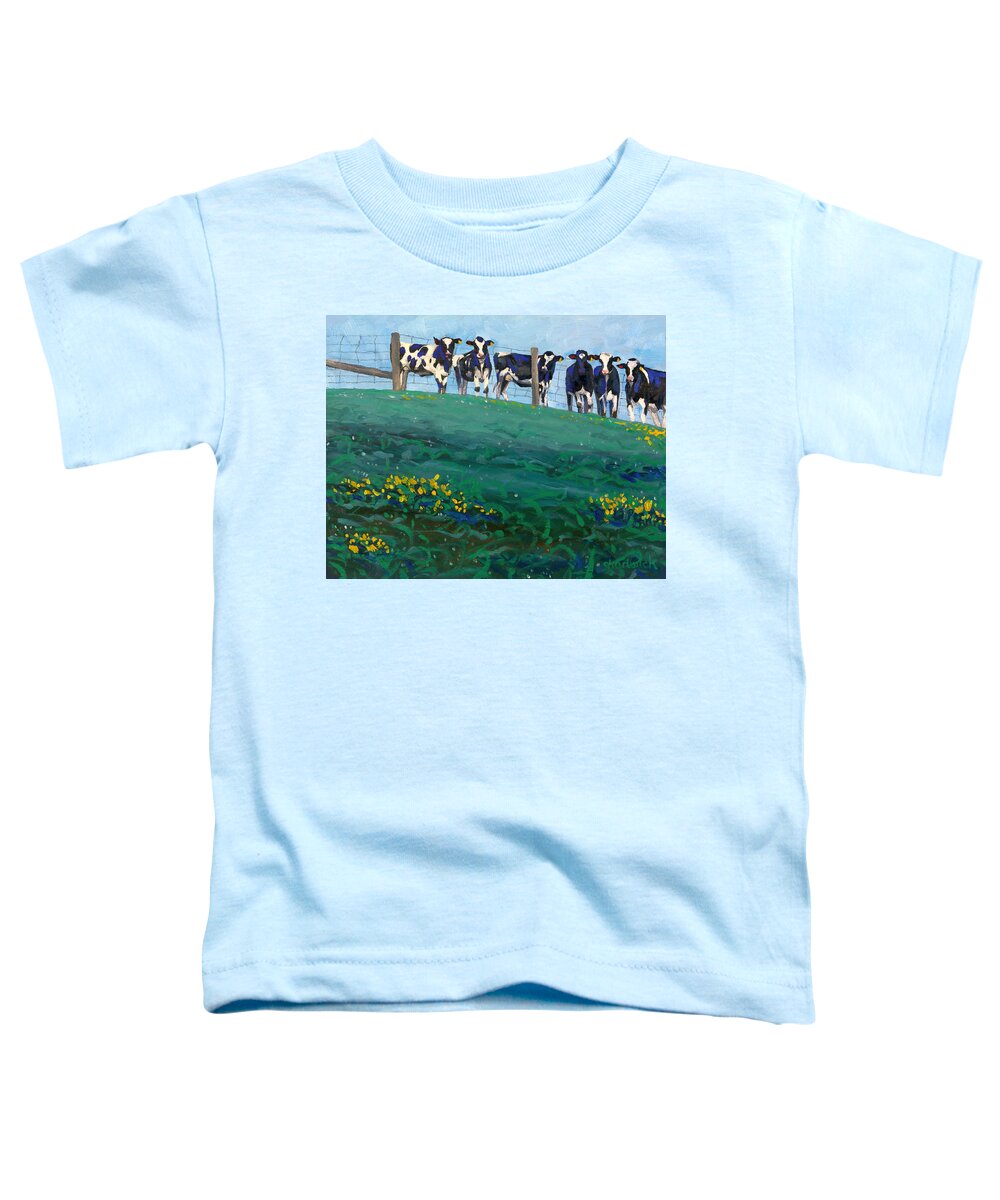 430 Toddler T-Shirt featuring the painting Distant Pastures by Phil Chadwick