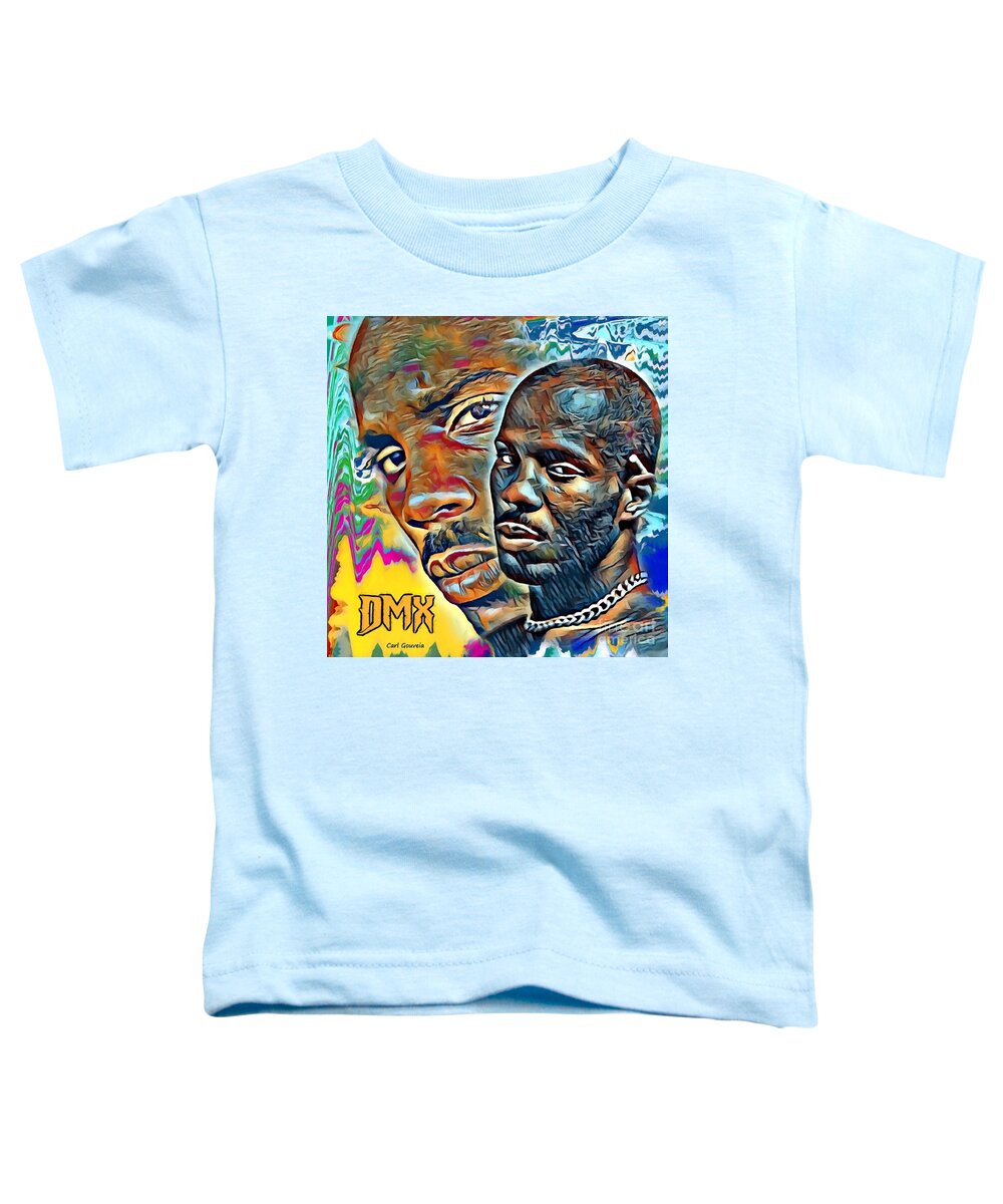 Dmx Toddler T-Shirt featuring the mixed media DMX by Carl Gouveia