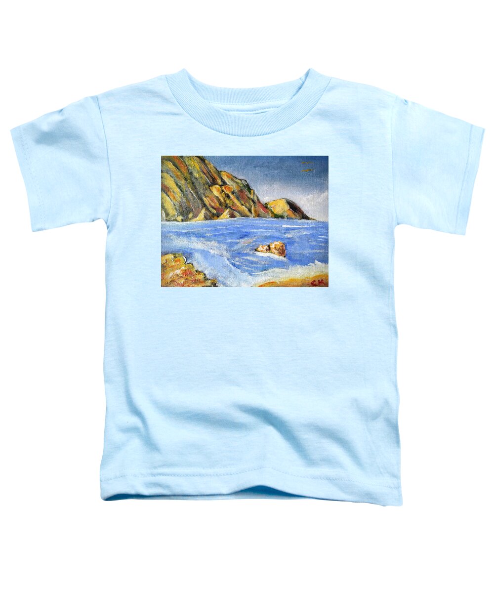 Elba Toddler T-Shirt featuring the painting Elba Seascape by Chance Kafka