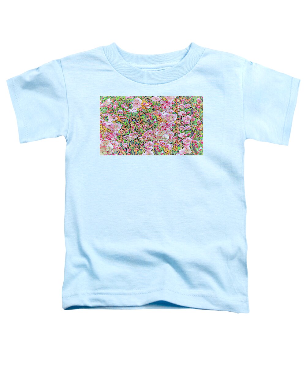 Abstract Toddler T-Shirt featuring the photograph Floral Fanfare Abstract by Marcy Wielfaert