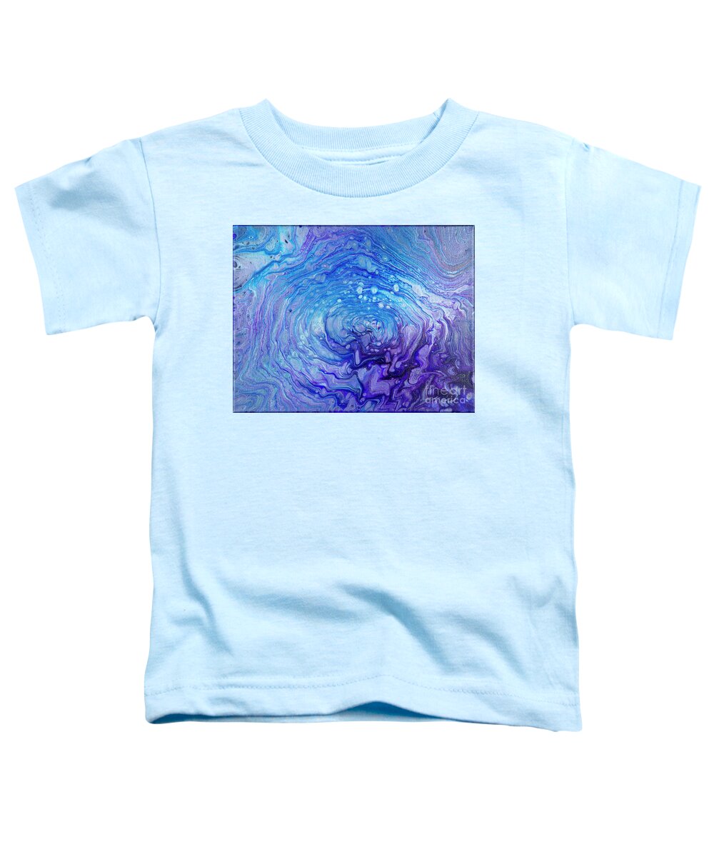 Poured Acrylics Toddler T-Shirt featuring the painting Galactic Center by Lucy Arnold