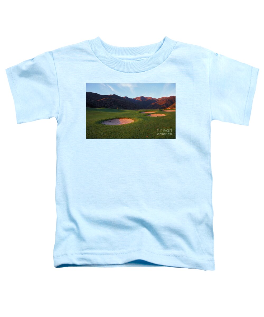 Golf Course Toddler T-Shirt featuring the photograph Golf Sunrise by Terri Brewster