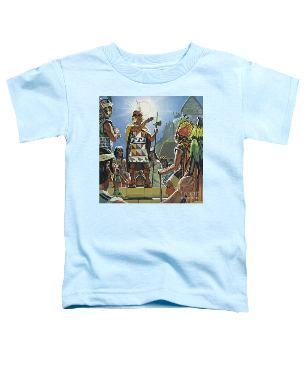 South American Toddler T-Shirt featuring the painting Incas by Angus McBride