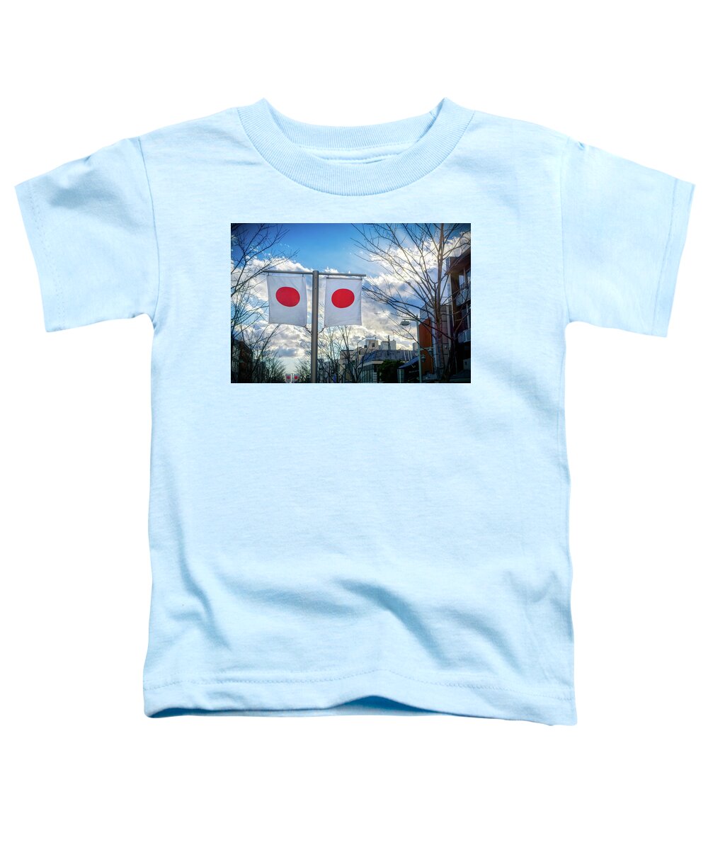 Buildings Toddler T-Shirt featuring the photograph Japanese Flag 1 by Bill Chizek