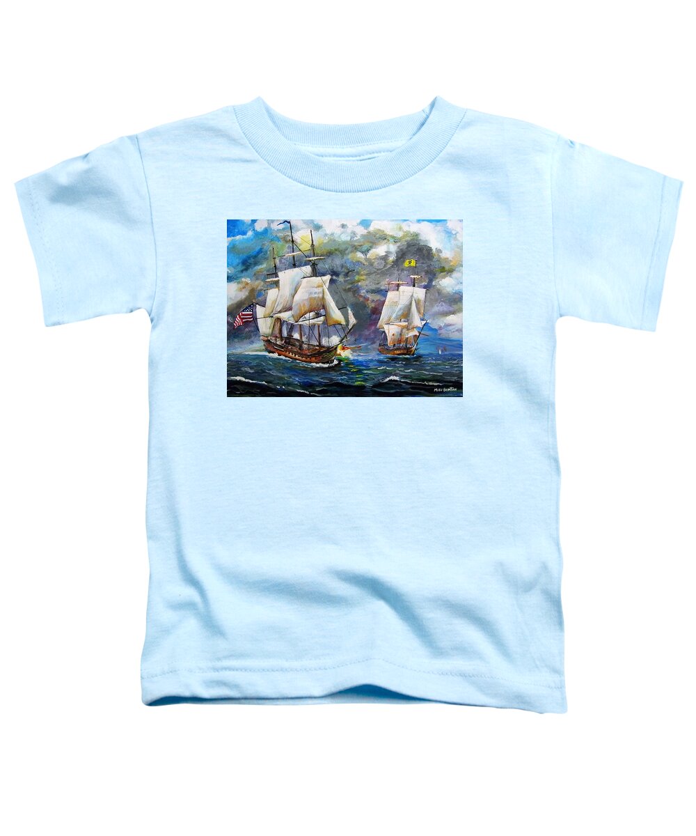Ships Toddler T-Shirt featuring the painting Letter of Marque by Mike Benton