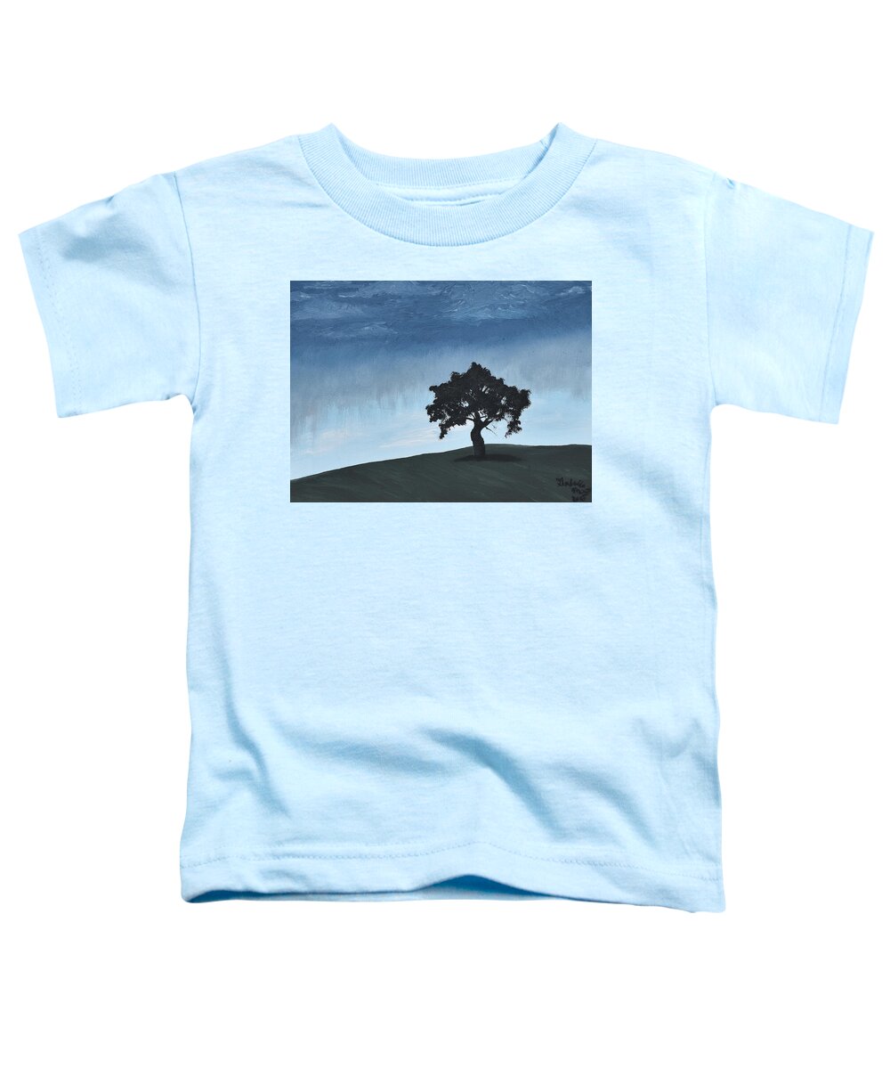 Landscape Toddler T-Shirt featuring the painting Lone Tree by Gabrielle Munoz