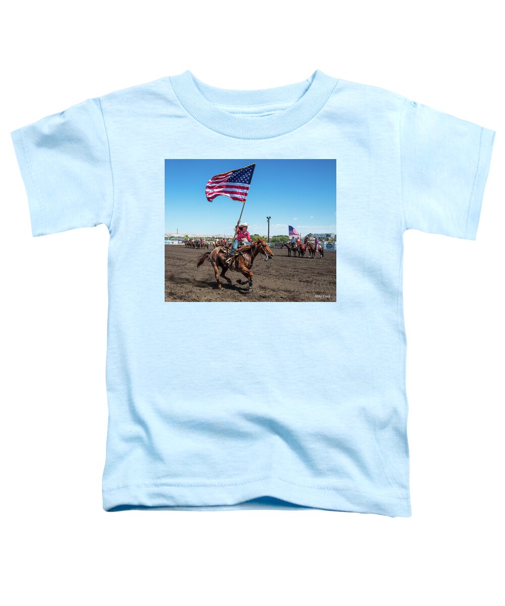 Flag Toddler T-Shirt featuring the photograph Long May It Wave by Mike Long
