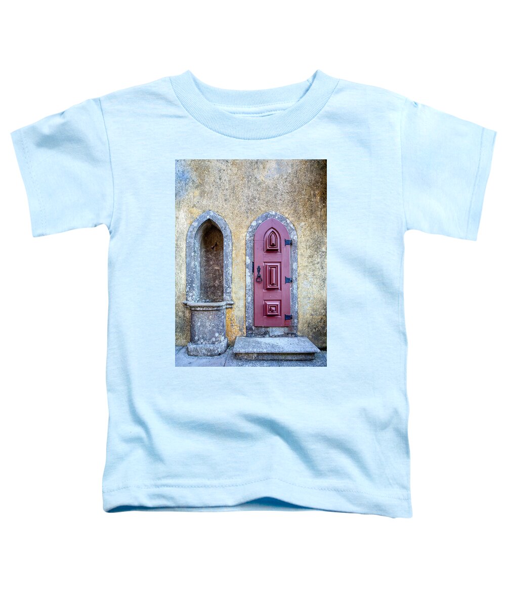 David Letts Toddler T-Shirt featuring the photograph Medieval Red Door by David Letts
