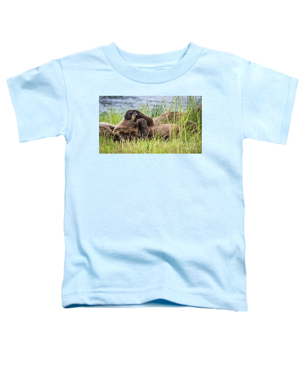Grizzly Toddler T-Shirt featuring the photograph Oh my God... by Lyl Dil Creations