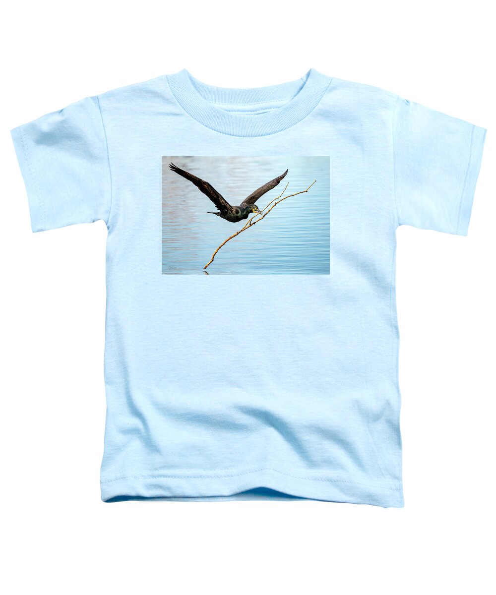 Cormorants Toddler T-Shirt featuring the photograph Over-achieving cormorant by Judi Dressler
