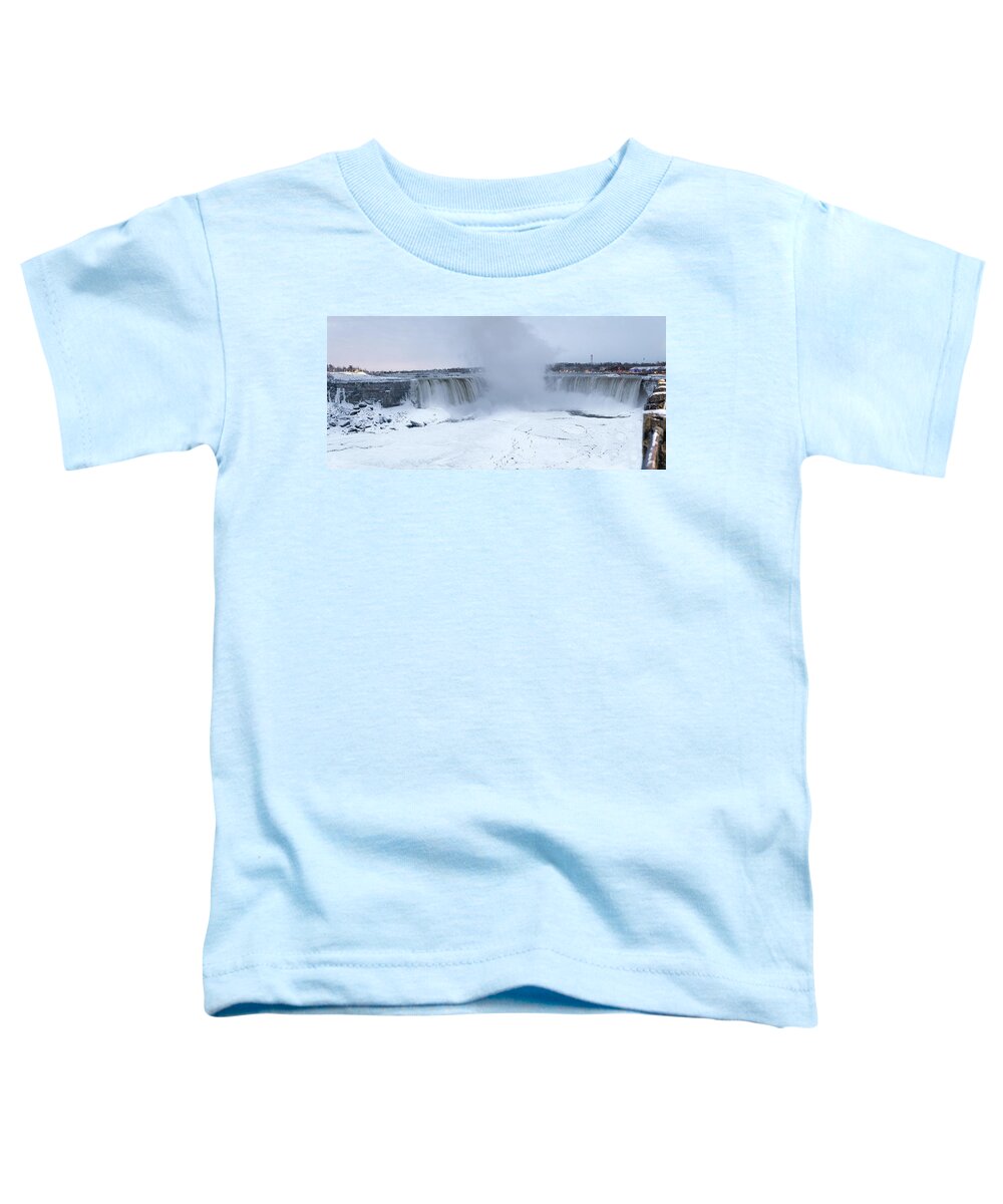 Canada Toddler T-Shirt featuring the photograph Panoramic view Niagara Falls by Nick Mares