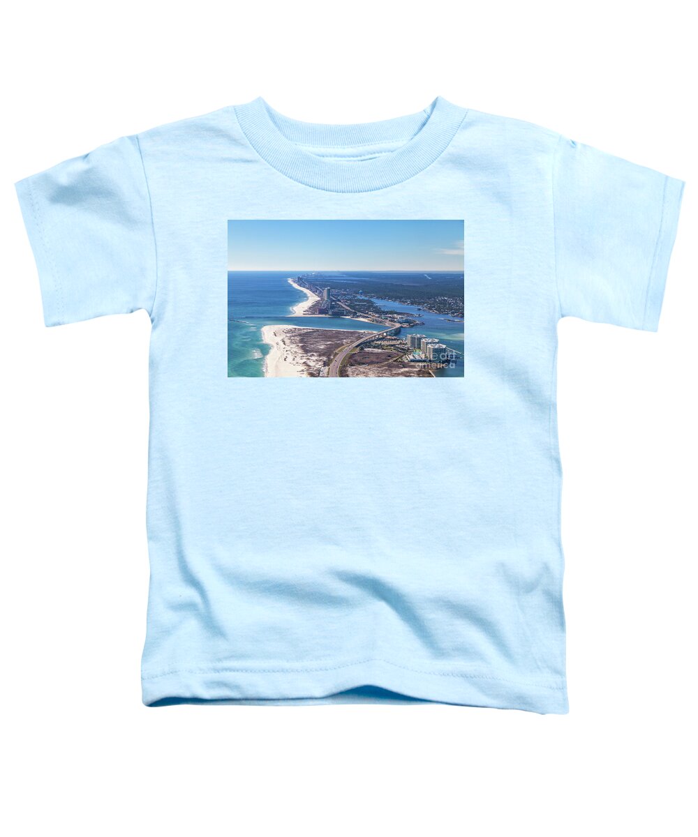Perdido Pass Toddler T-Shirt featuring the photograph Perdido Pass Bridge by Gulf Coast Aerials -