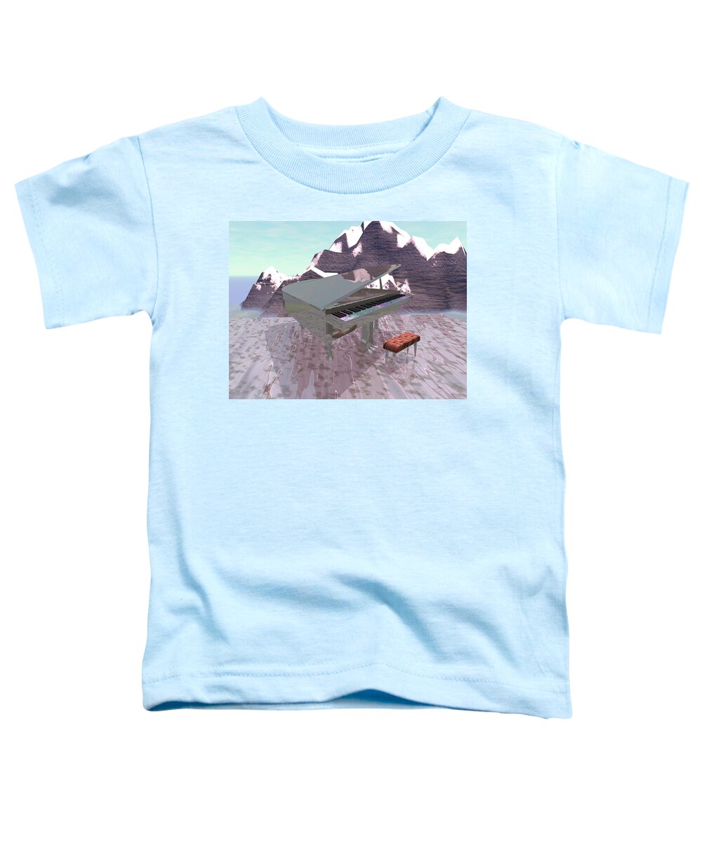 Piano Toddler T-Shirt featuring the digital art Piano Scene by Bernie Sirelson