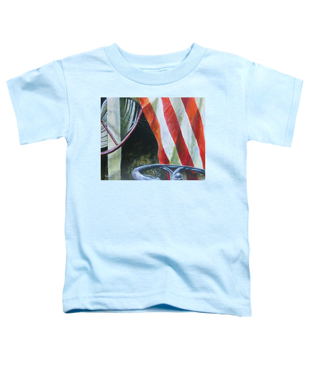 Fire Hose Toddler T-Shirt featuring the painting Pieces by William Brody