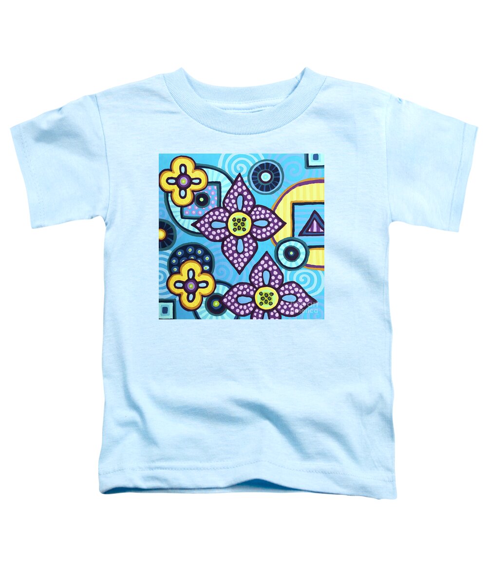Floral Toddler T-Shirt featuring the painting Pop Botanical 3 by Amy E Fraser
