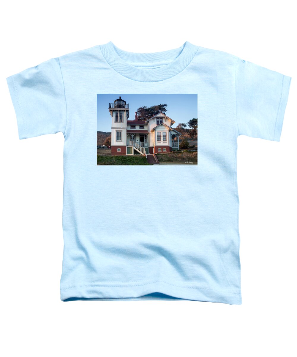 Shell Beach Toddler T-Shirt featuring the photograph Port San Luis Lighthouse by Mike Long
