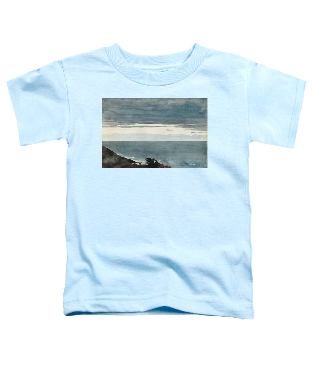 19th Century Art Toddler T-Shirt featuring the drawing Prout's Neck, Evening by Winslow Homer