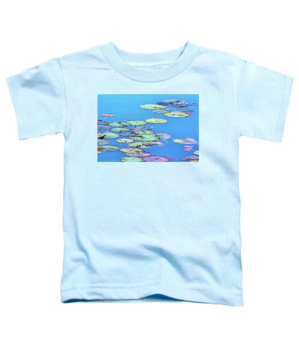 Savannah Toddler T-Shirt featuring the digital art Savannah Lily Pads Acrylic by Douglas Wielfaert