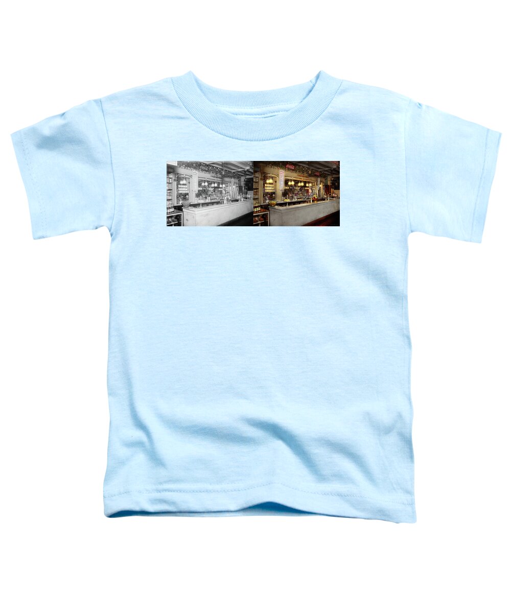 Soda Fountain Toddler T-Shirt featuring the photograph Soda - We serve Lozak 1920 - Side by Side by Mike Savad