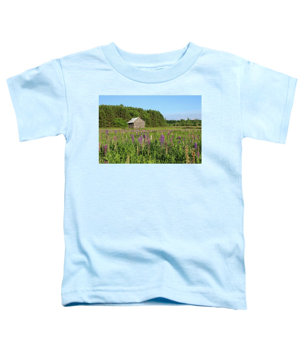 Lupine Toddler T-Shirt featuring the photograph Spring Lupine Farm 32 by Brook Burling