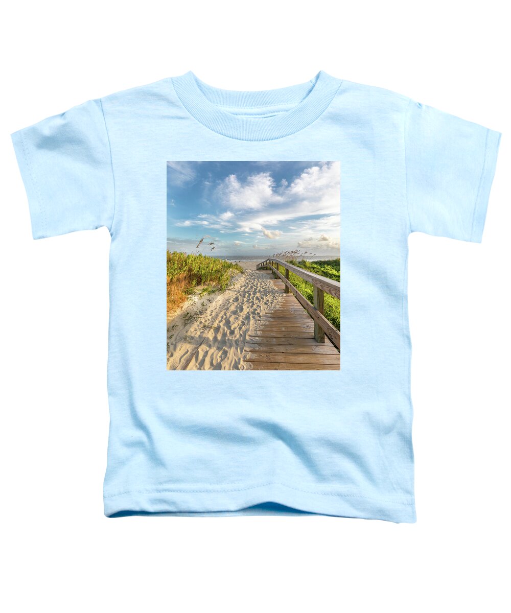 Sullivan's Island Toddler T-Shirt featuring the photograph Sullivan's Island Station 18 Fall Day by Donnie Whitaker