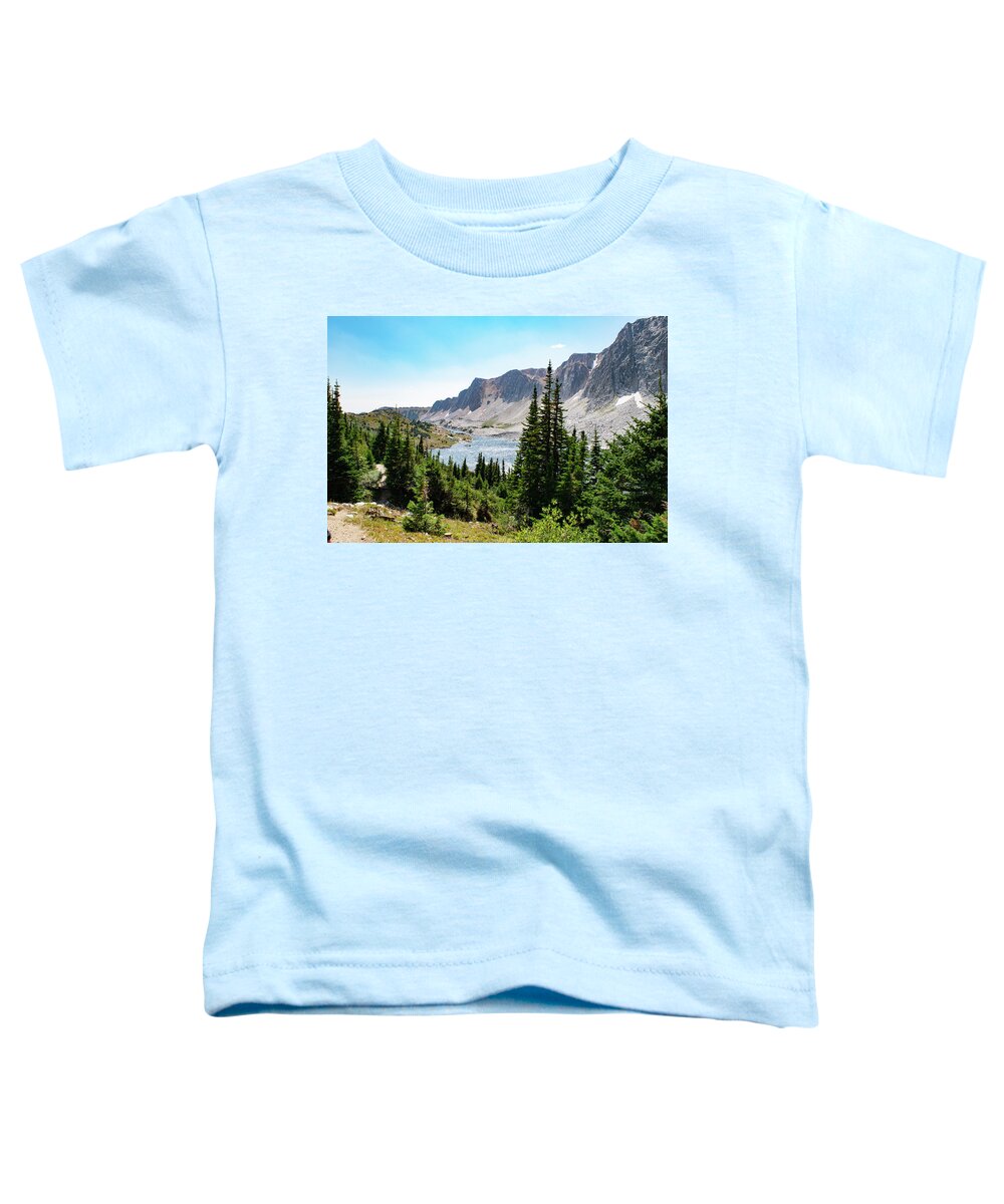 Mountain Toddler T-Shirt featuring the photograph The Lakes of Medicine Bow Peak by Nicole Lloyd