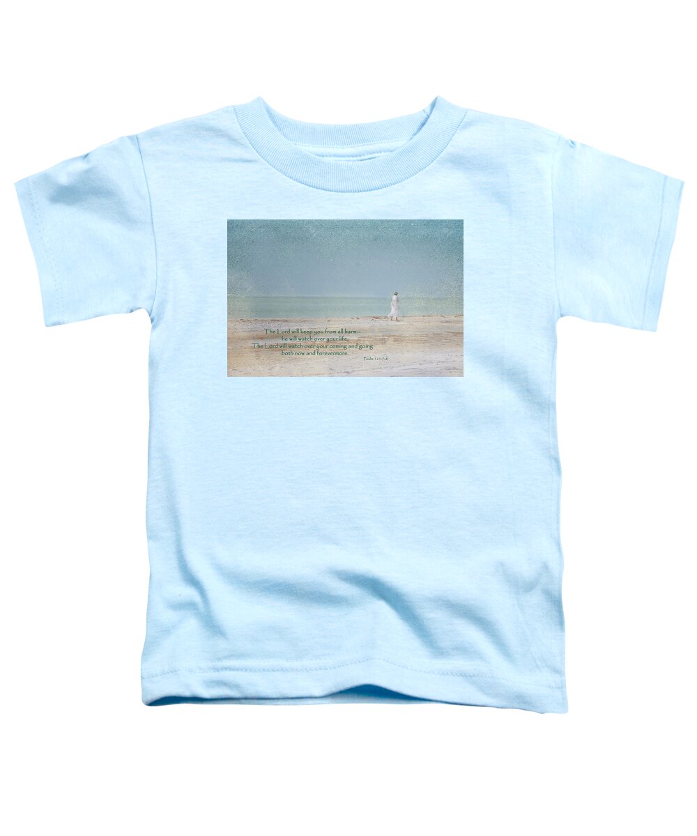 Psalm 121 Toddler T-Shirt featuring the photograph The Lord Keep You sand by Jolynn Reed