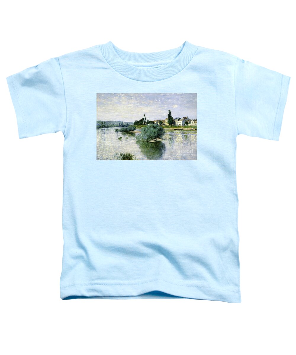 Monet Toddler T-Shirt featuring the painting The Seine At Lavacourt, 1880 By Monet by Claude Monet