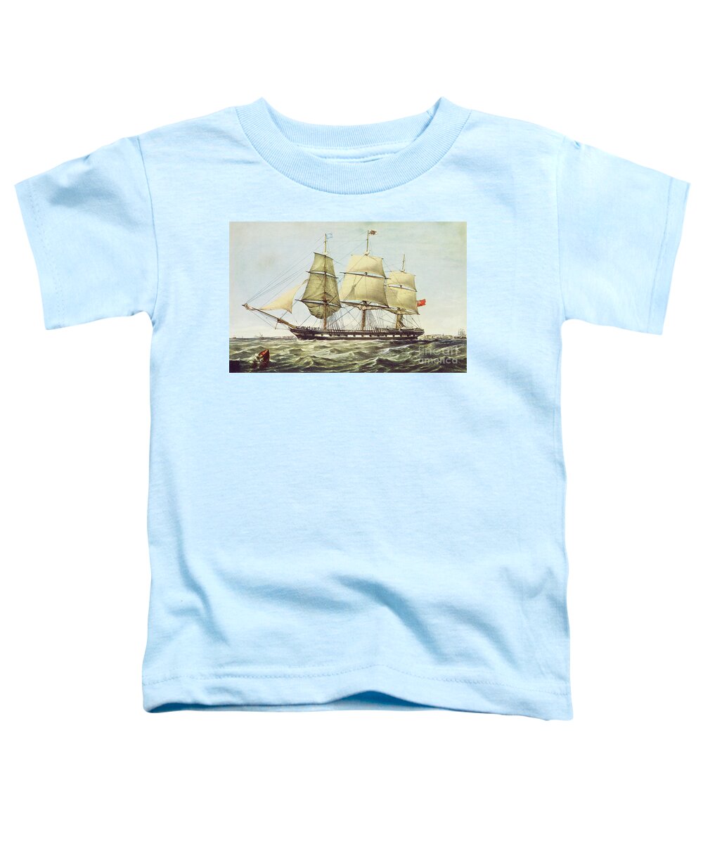 Ship Toddler T-Shirt featuring the painting The Ship The Windsor Castle, 1250 Tons by English School