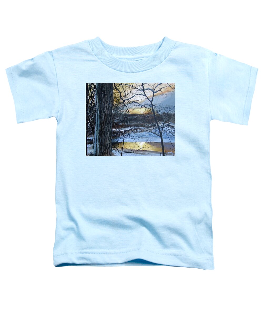  Toddler T-Shirt featuring the painting Watcher by William Brody