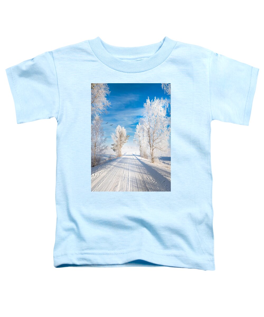 Snow Toddler T-Shirt featuring the photograph White Morning by Philippe Sainte-Laudy